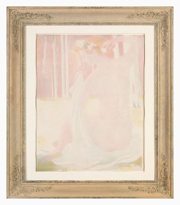 Maurice Denis, Nymphe couronnee de paquerettes, 1899, Signed Color Lithograph-QFT-1748925