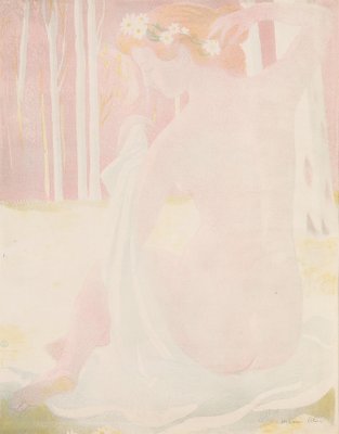 Maurice Denis, Nymphe couronnee de paquerettes, 1899, Signed Color Lithograph-QFT-1748925