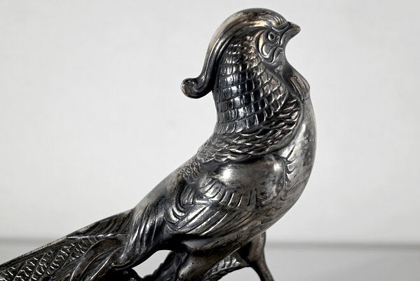 Maurice Frecourt, The Pheasant, 1910, Metal & Marble-RVK-1395851