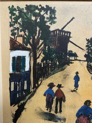 Maurice Utrillo, Montmartre Moulin Galette, 20th Century, Lithograph-QKG-1404394