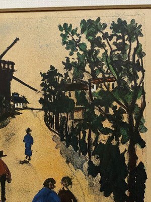 Maurice Utrillo, Montmartre Moulin Galette, 20th Century, Lithograph-QKG-1404394