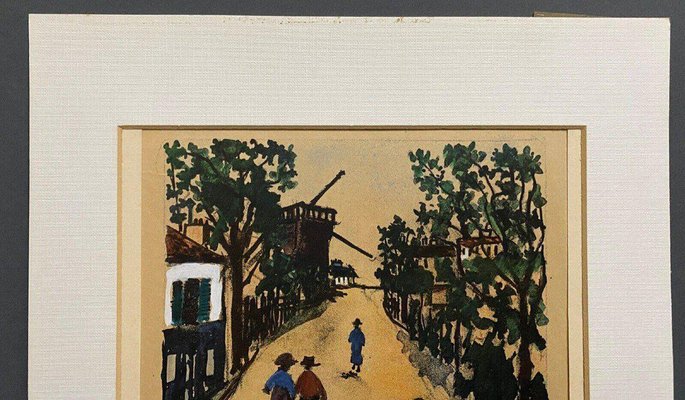 Maurice Utrillo, Montmartre Moulin Galette, 20th Century, Lithograph-QKG-1404394