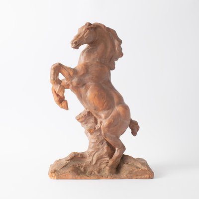 Maurice Waucquez, Rearing Horse, 1930s, Earthenware-IXK-1347642