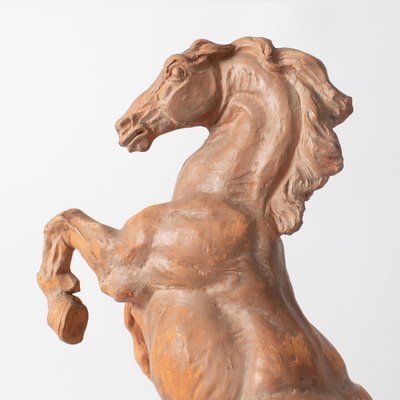 Maurice Waucquez, Rearing Horse, 1930s, Earthenware-IXK-1347642