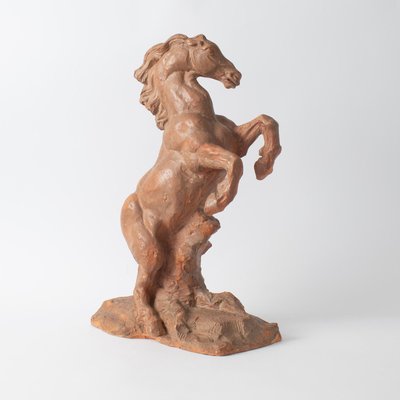 Maurice Waucquez, Rearing Horse, 1930s, Earthenware-IXK-1347642