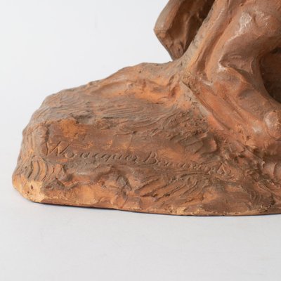 Maurice Waucquez, Rearing Horse, 1930s, Earthenware-IXK-1347642