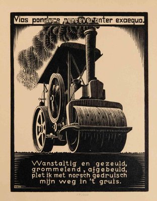 Maurits Cornelis Escher, Steamroller, Woodcut, 1931-ZCI-2027303