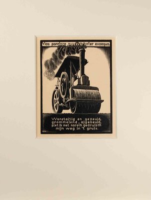 Maurits Cornelis Escher, Steamroller, Woodcut, 1931-ZCI-2027303