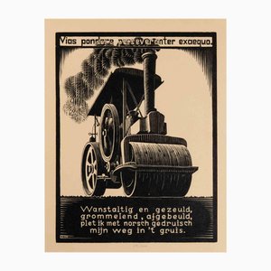 Maurits Cornelis Escher, Steamroller, Woodcut, 1931-ZCI-2027303