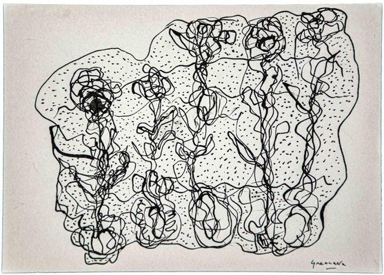 Maurizio Gracceva, Abstract Composition, Original Drawing, 2010-ZCI-964196