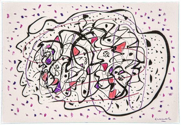 Maurizio Gracceva, Abstract Composition, Original Drawing, 2010-ZCI-964224