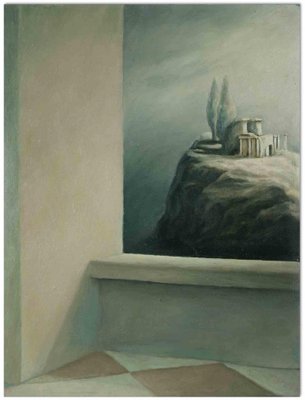 Maurizio Ligas, Metaphysical Landscape, Painting, 1984-ZCI-1770035