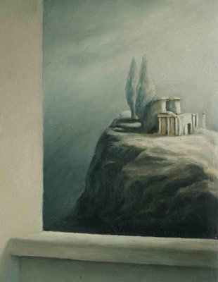 Maurizio Ligas, Metaphysical Landscape, Painting, 1984-ZCI-1770035