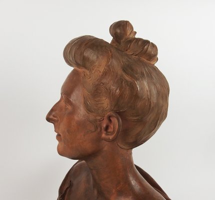 Max Blondat, Art Nouveau Bust, 1898, Terracotta-LW-1750145