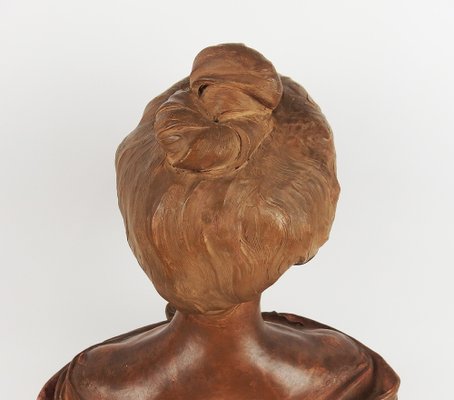 Max Blondat, Art Nouveau Bust, 1898, Terracotta-LW-1750145