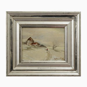 Max Clarenbach, Snow Landscape, 1905, Mixed Media on Paper-GCQ-2036518