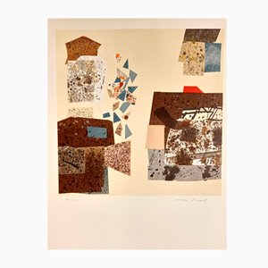 Max Papart, Cutting Abstract Composition, Chromolithograph, 1966-NRC-1417379