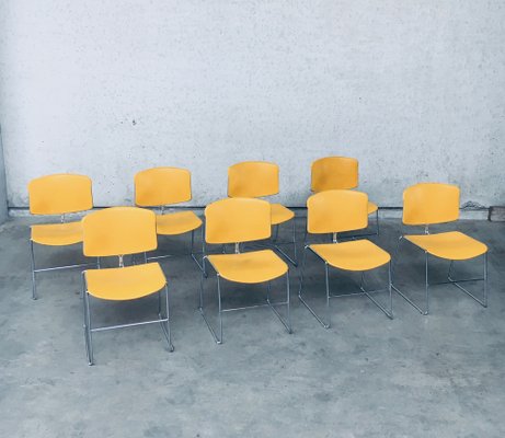 Max Stacker Conference & Office Chairs by Steelcase Strafor, 1980s, Set of 8-RQV-1292185