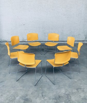 Max Stacker Conference & Office Chairs by Steelcase Strafor, 1980s, Set of 8-RQV-1292185