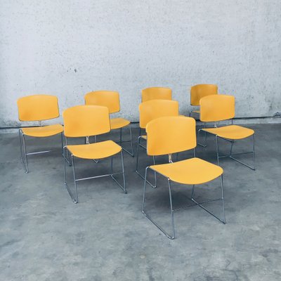 Max Stacker Conference & Office Chairs by Steelcase Strafor, 1980s, Set of 8-RQV-1292185