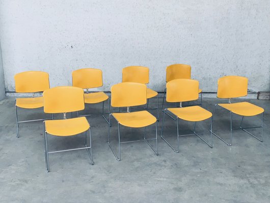 Max Stacker Conference & Office Chairs by Steelcase Strafor, 1980s, Set of 8-RQV-1292185