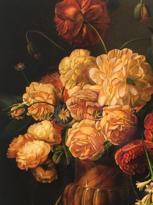 Maximilian Ciccone, Italian Still Life of Flowers, Oil on Canvas, Framed-YUW-1298499