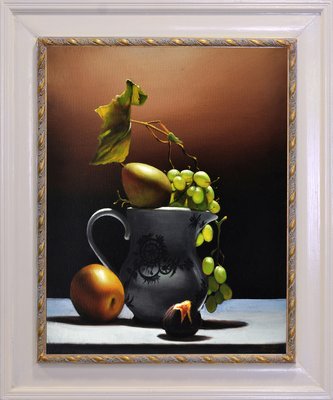 Maxmilian Ciccone, Cascata di uva, Italy, Late 2000s, Oil on Canvas, Framed-VHF-1316778