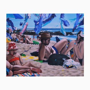 Maxwell Stevens, Beach Scene, In Repose, 2023, Oil on Canvas-CHG-2037221