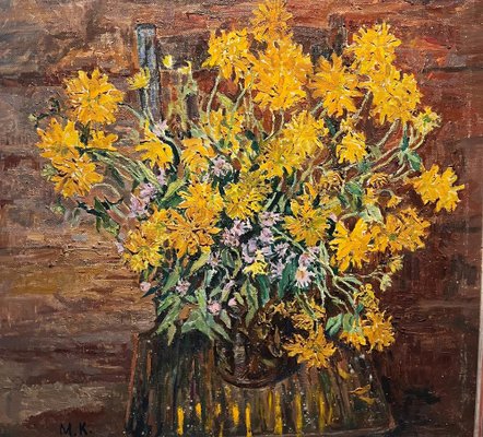 Maya Kopitzeva, Fiori Gialli, Oil Painting, 2002-QUE-1771524