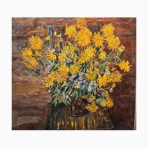 Maya Kopitzeva, Fiori Gialli, Oil Painting, 2002-QUE-1771524