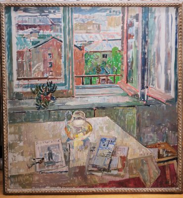 Maya Kopitzeva, Window on the City, 1968, Oil on Canvas-QUE-1315708