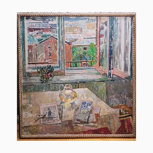 Maya Kopitzeva, Window on the City, 1968, Oil on Canvas-QUE-1315708