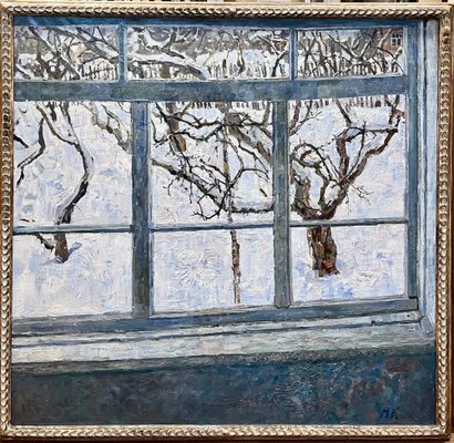 Maya Kopitzeva, Winter Garden, 1970s, Oil on Canvas-QUE-1249575