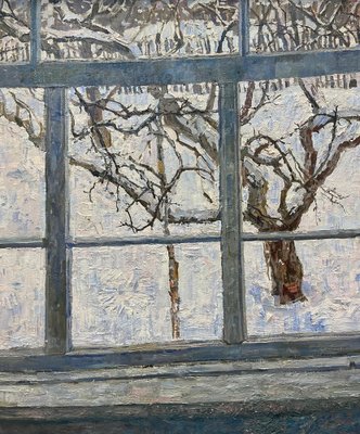 Maya Kopitzeva, Winter Garden, 1970s, Oil on Canvas-QUE-1249575