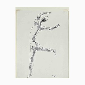 Mayo, Dancing Figure, Pen Drawing, 1950s-ZCI-1788562