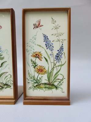 Meadow Flowers, Ilse Wehe, Painting, 1950s, Ceramics, Set of 2-EY-1050765