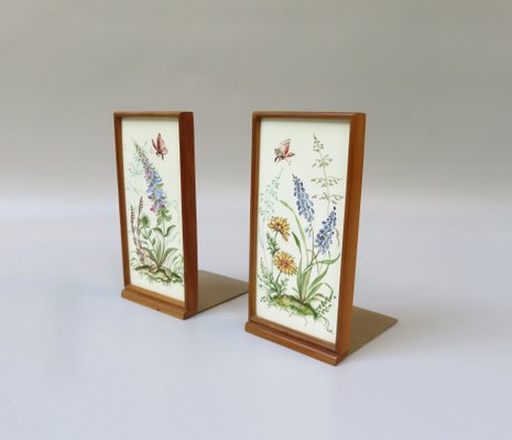 Meadow Flowers, Ilse Wehe, Painting, 1950s, Ceramics, Set of 2-EY-1050765