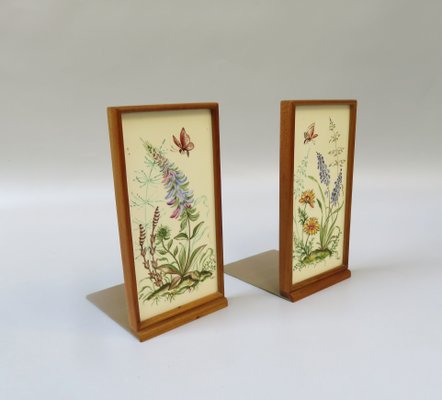 Meadow Flowers, Ilse Wehe, Painting, 1950s, Ceramics, Set of 2-EY-1050765