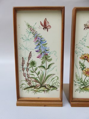 Meadow Flowers, Ilse Wehe, Painting, 1950s, Ceramics, Set of 2-EY-1050765