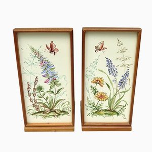 Meadow Flowers, Ilse Wehe, Painting, 1950s, Ceramics, Set of 2-EY-1050765