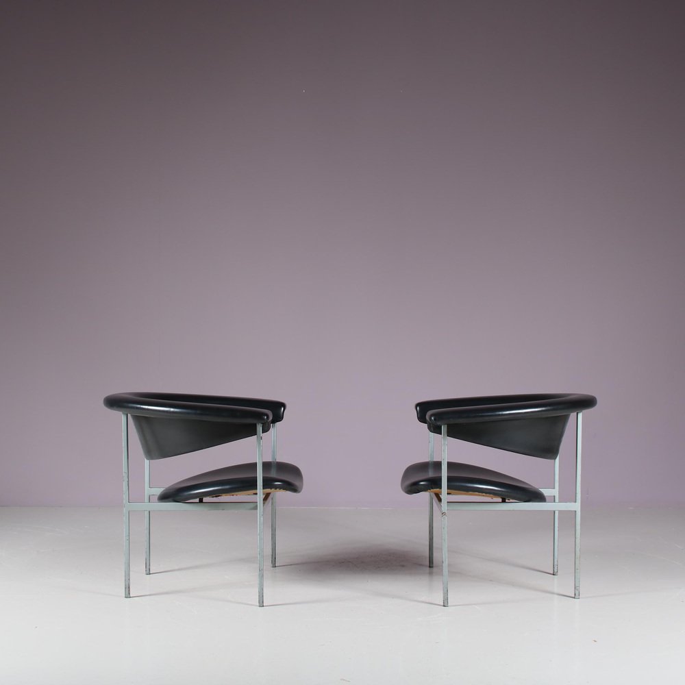 Meander Gamma Chairs by Rudolf Wolf for Gaasbeek & Van Tiel, Netherlands, 1960s, Set of 2