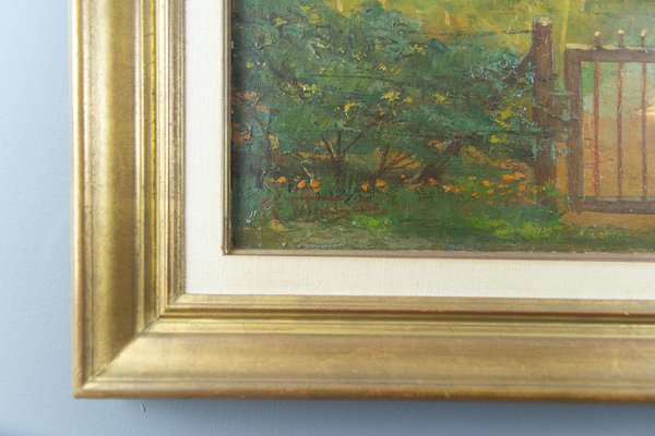 Médard Tytgat, Landscape with Garden, Oil on Canvas, Framed-KEG-1086507