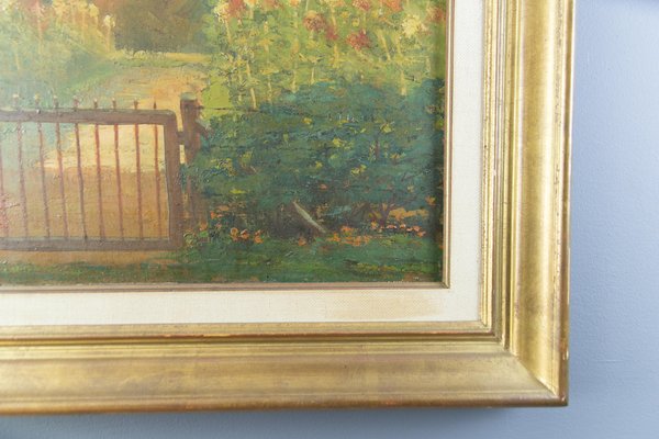 Médard Tytgat, Landscape with Garden, Oil on Canvas, Framed-KEG-1086507