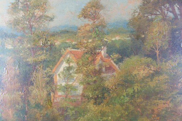 Médard Tytgat, Landscape with Garden, Oil on Canvas, Framed-KEG-1086507