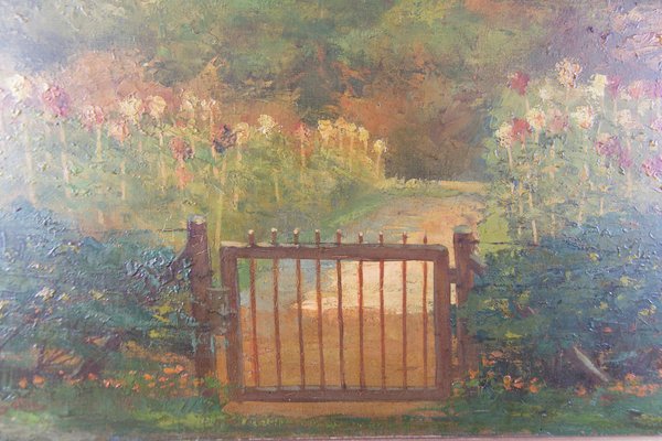 Médard Tytgat, Landscape with Garden, Oil on Canvas, Framed-KEG-1086507