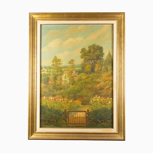 Médard Tytgat, Landscape with Garden, Oil on Canvas, Framed-KEG-1086507