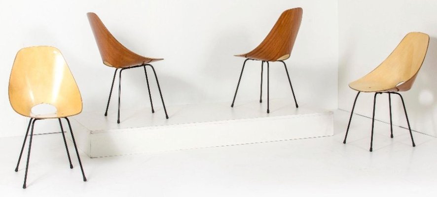 Medea Chairs by Vittorio Nobili, Italy, 1955, Set of 4-ZCI-751782