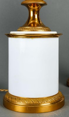 Medici Shaped Opaline Table Lamps, Early 20th Century, Set of 2-WFS-1725896