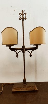 Medieval Table Lamp in Hammered Brass-QLH-1402899