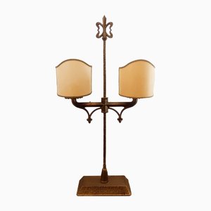 Medieval Table Lamp in Hammered Brass-QLH-1402899